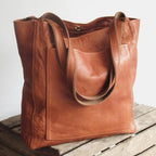 Structured Leather Tote Bag