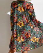 Tropical Bikini Set Cover-Up High Waist