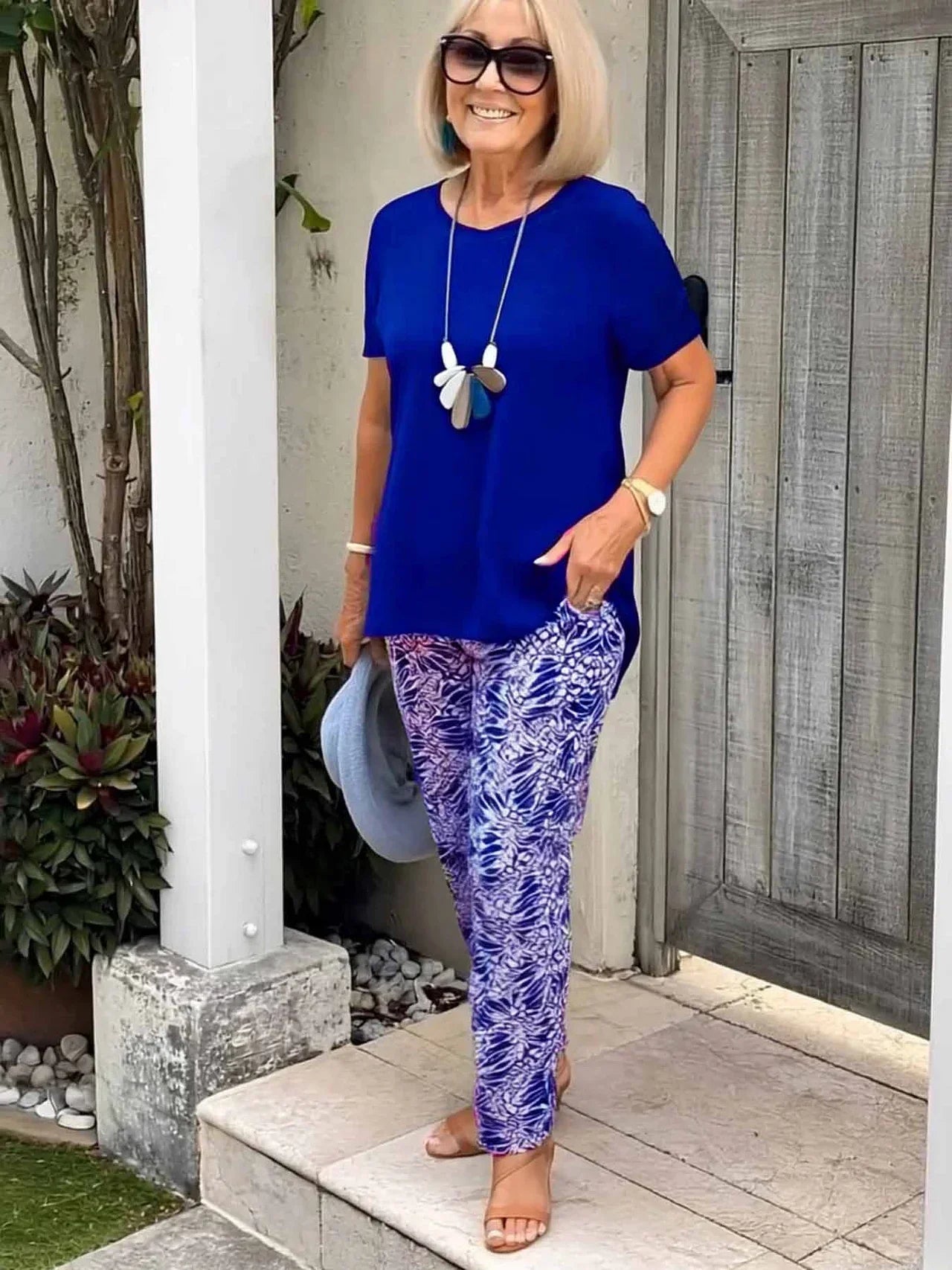 Two-Piece Set Blouse Wide-Leg Pants