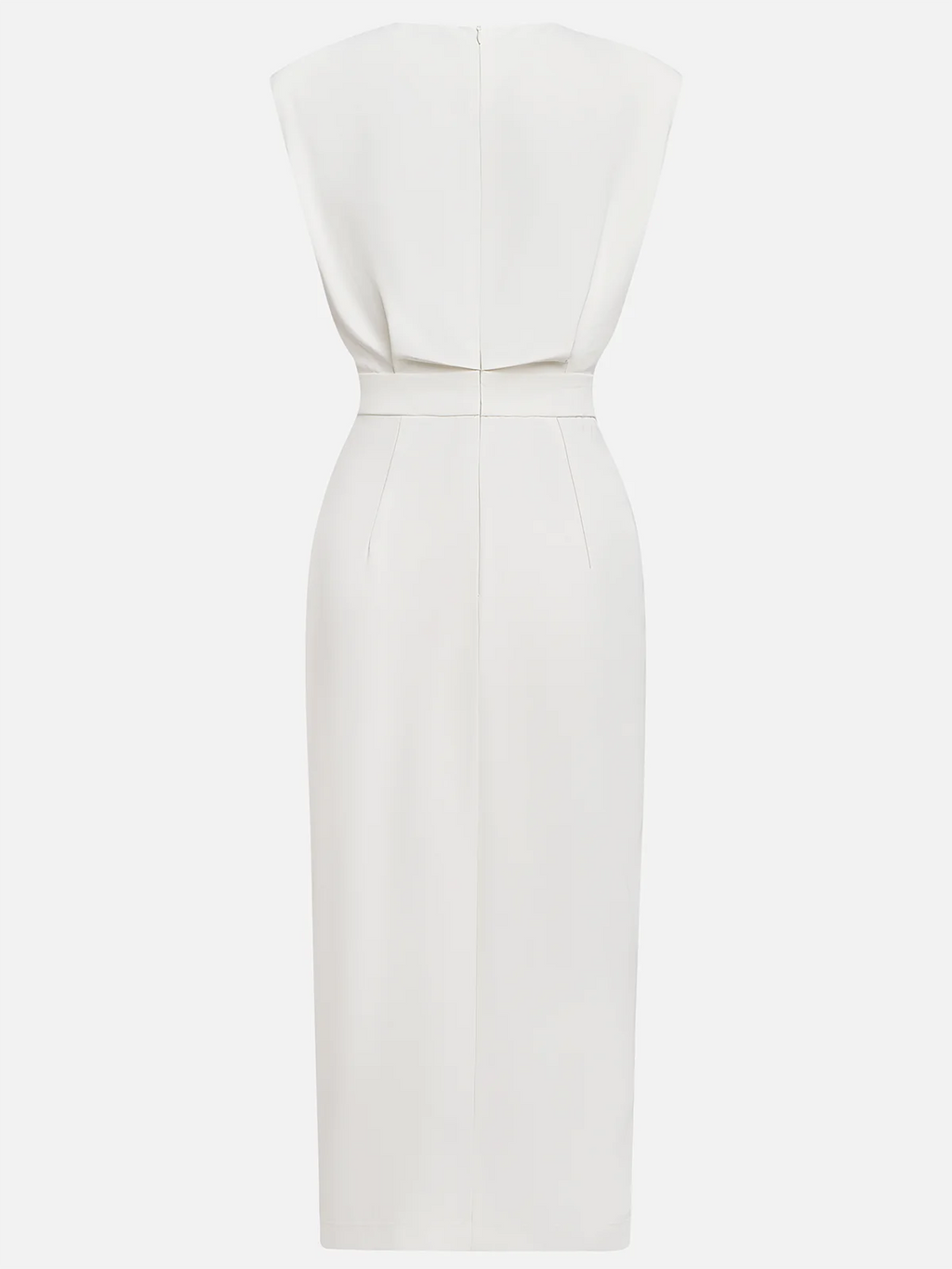 Womens Midi Dress Sleeveless Button Detail Five Color