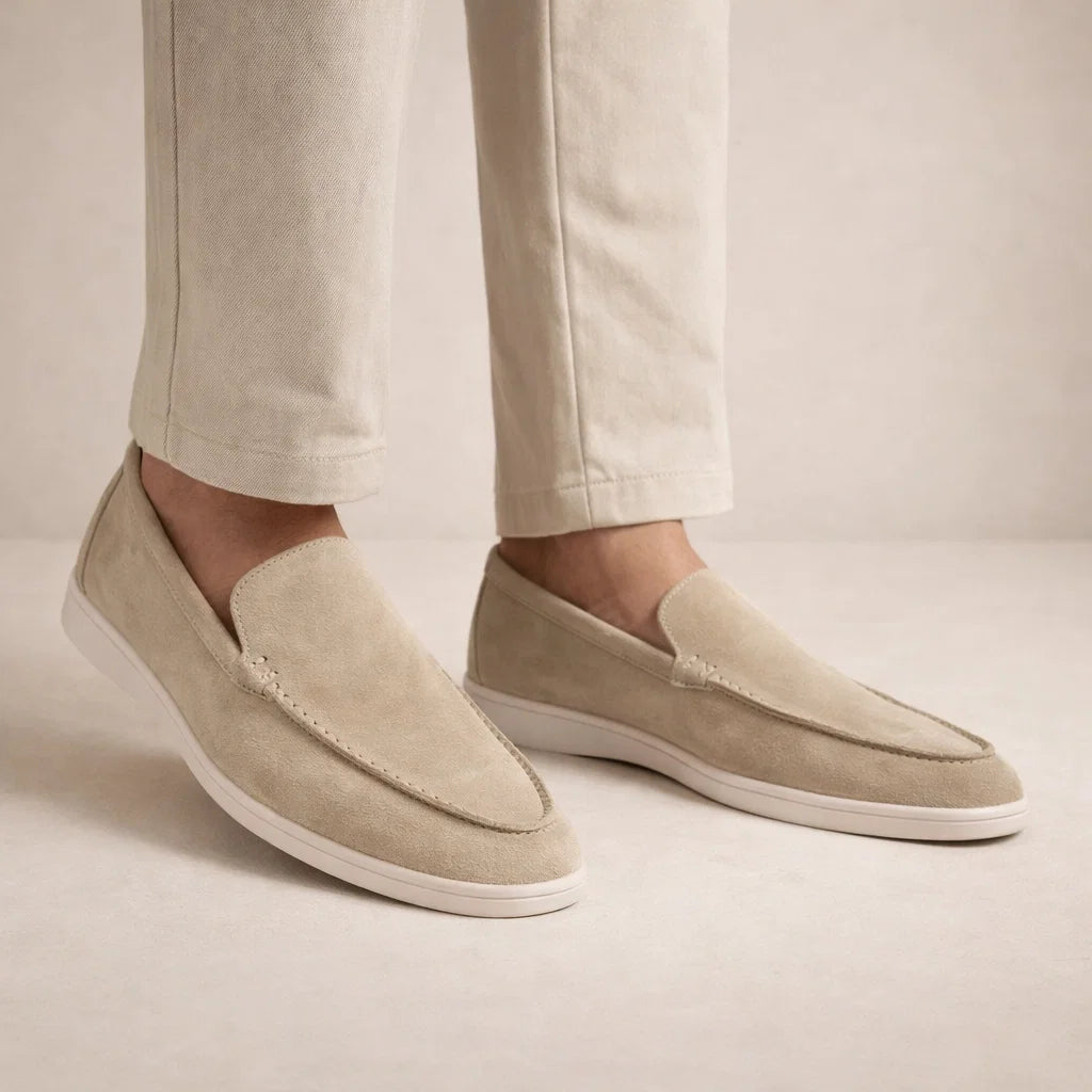 Men's Casual Loafers Regular Fit Leather Upper Slip-On