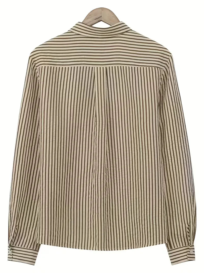 Mens Vertical Stripe Casual Shirt