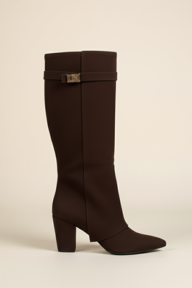 Fall Suede Slouch Knee-High Boots — Foldover Shaft Minimalist Design