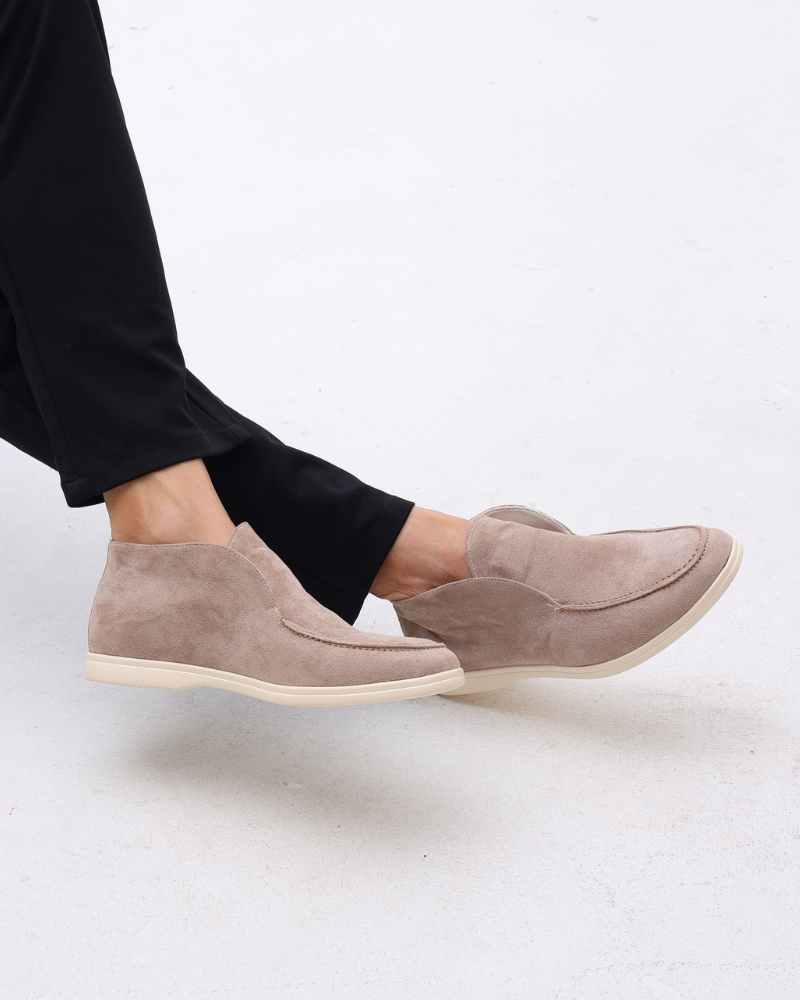 Mens Mid Cut Suede Loafer Slip On Five Color