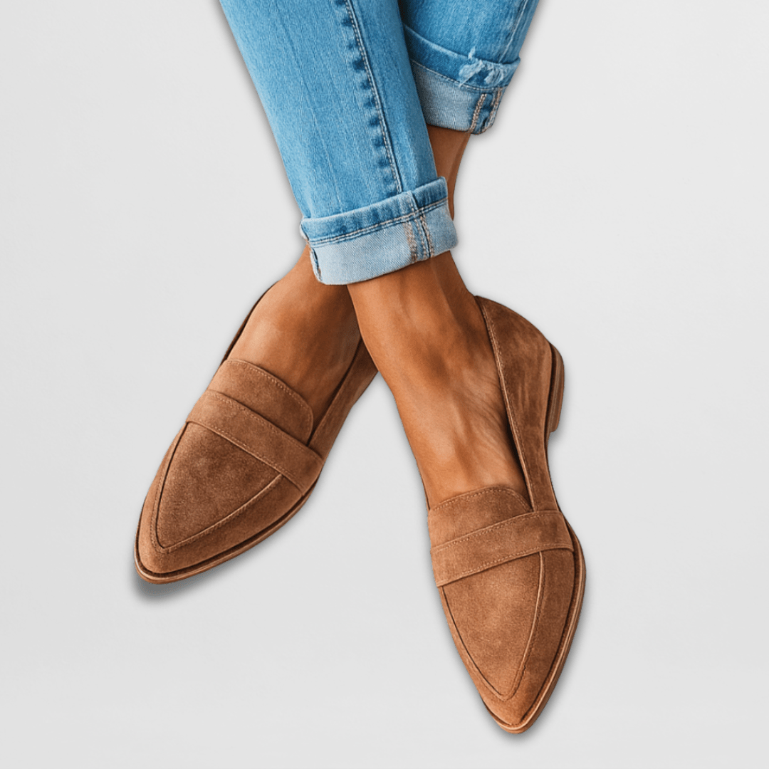 Womens Orthopedic Pointed Toe Loafers Four Color