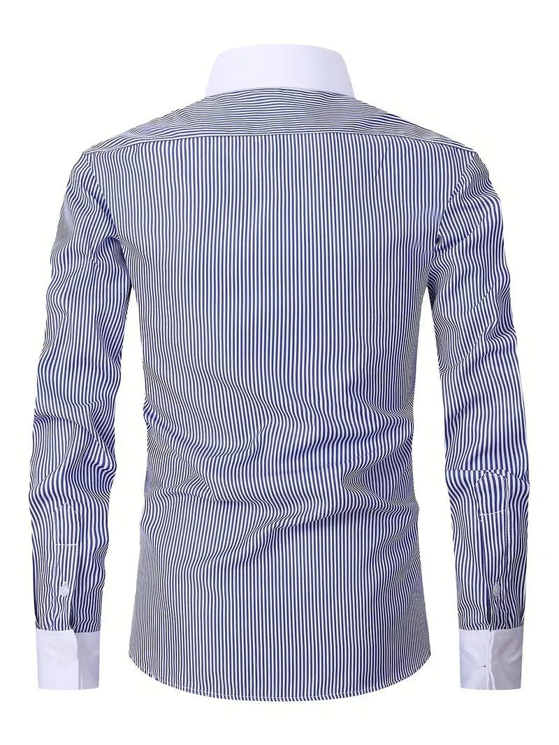 Mens Mandarin Collar Dress Shirt