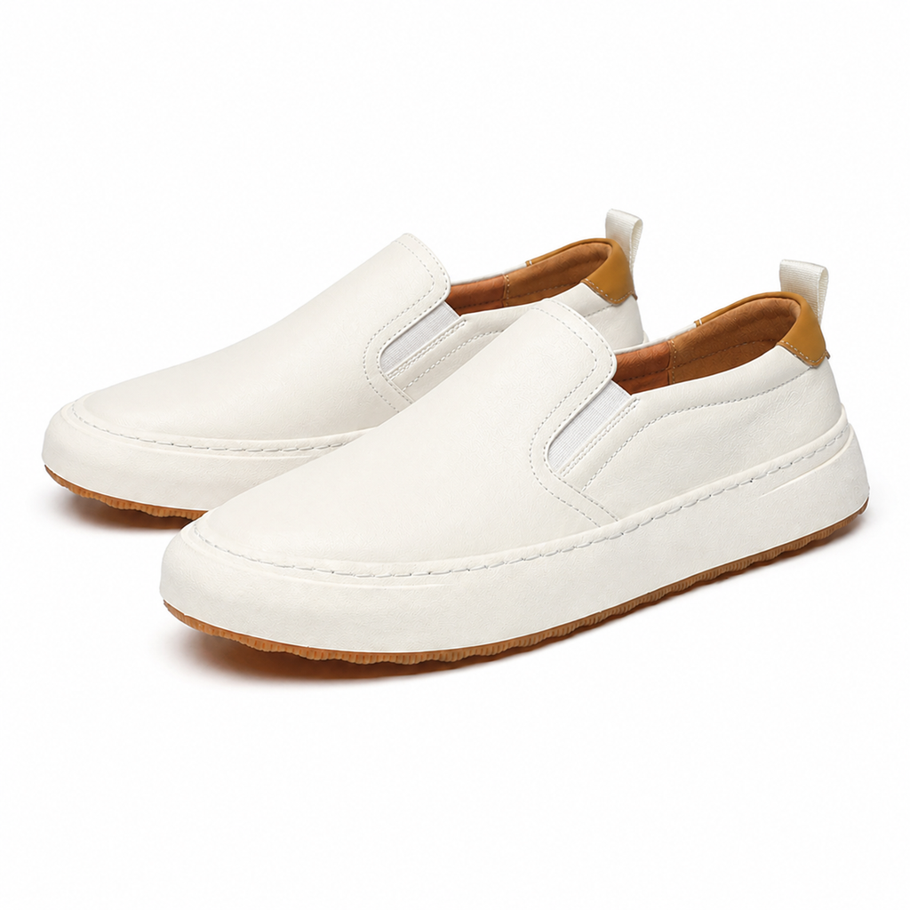 Mens Perforated Leather Summer Loafer