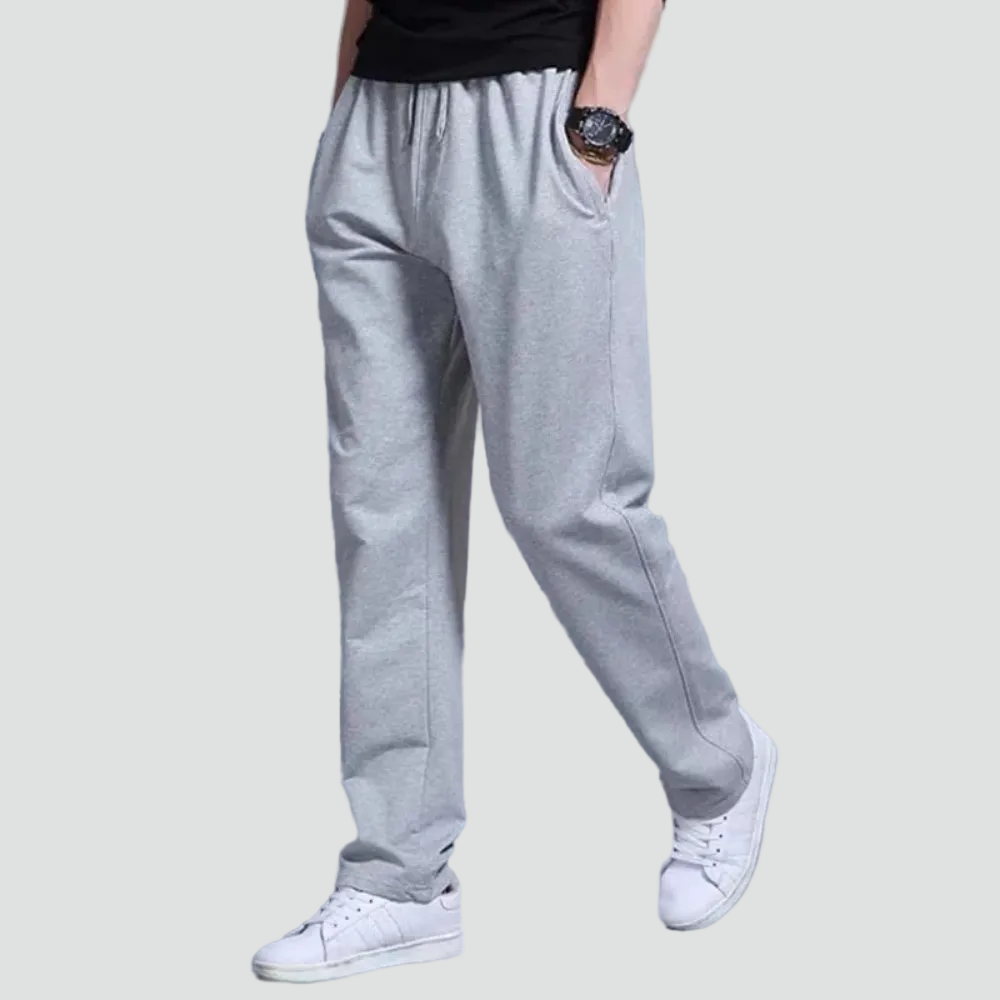 Men's Sweatpants With Elastic Waist And Straight Leg