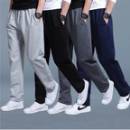 Men's Sweatpants With Elastic Waist And Straight Leg