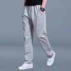 Men's Sweatpants With Elastic Waist And Straight Leg