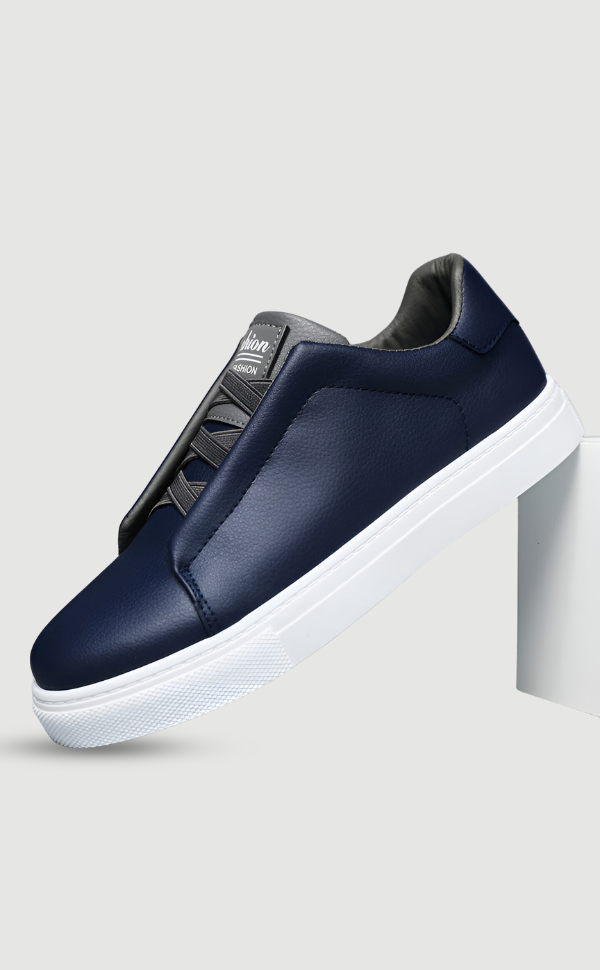 Mens White Leather Sneaker Three Color
