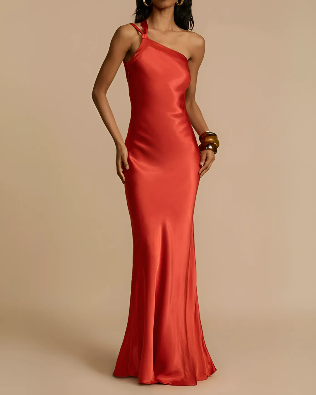 Backless Maxi Dress One Shoulder