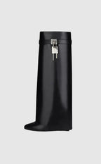 Wedge Boots Ankle Vegan Leather Block Heel Zip Up Fall
