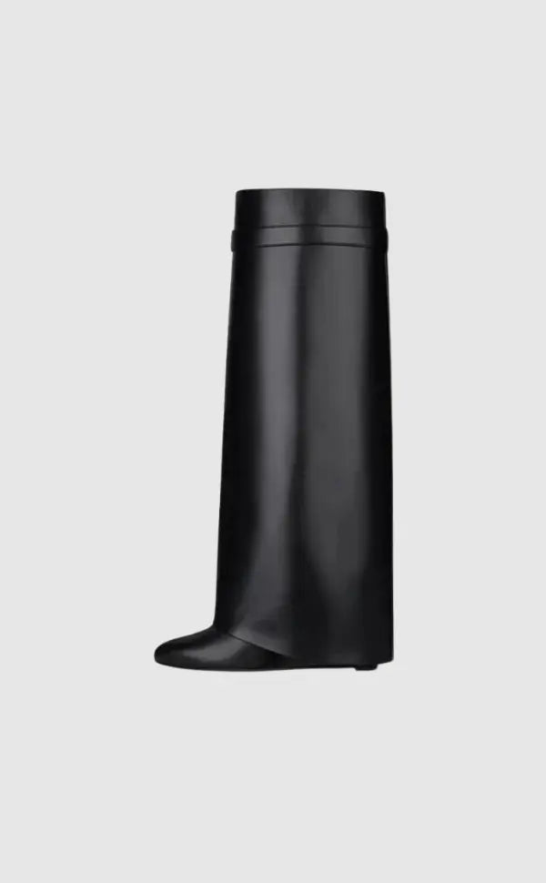 Wedge Boots Ankle Vegan Leather Block Heel Zip Up Fall
