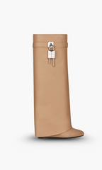 Wedge Boots Ankle Vegan Leather Block Heel Zip Up Fall