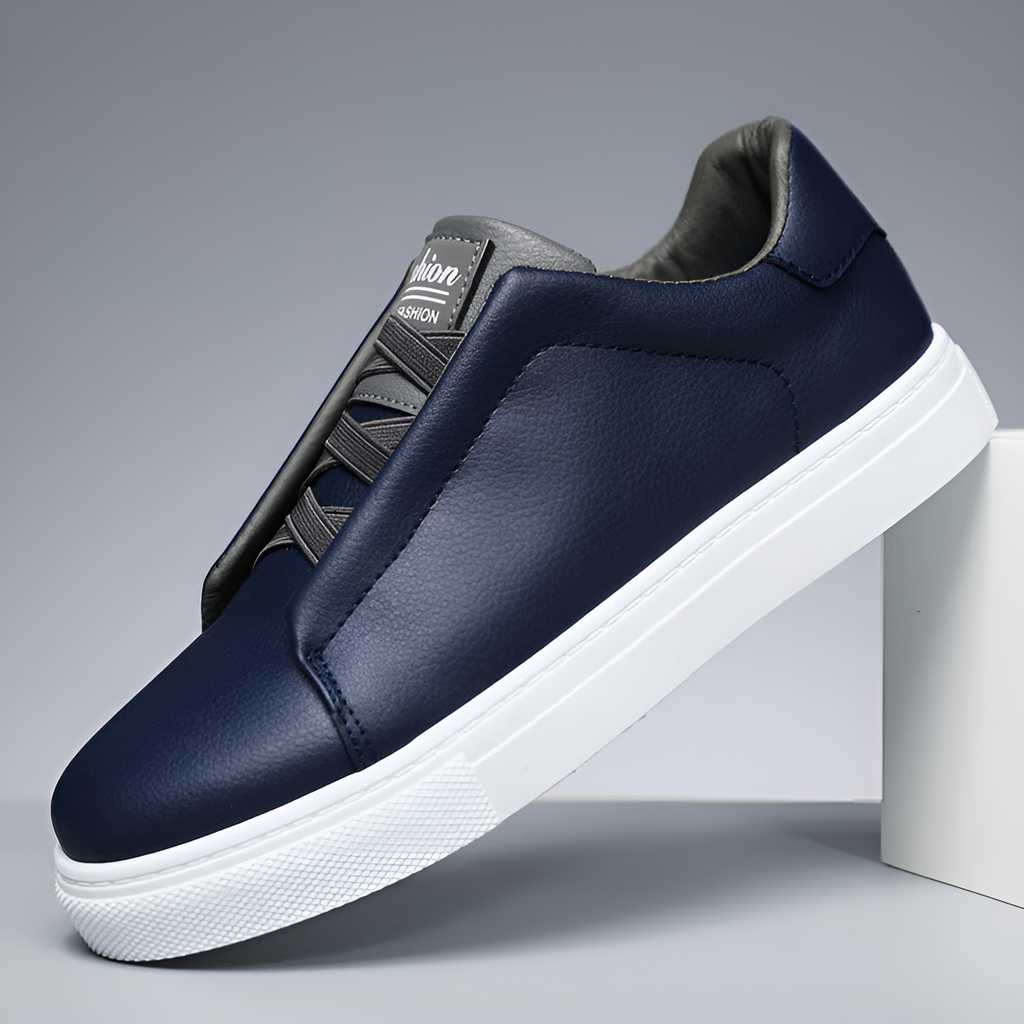 Mens White Leather Sneaker Three Color