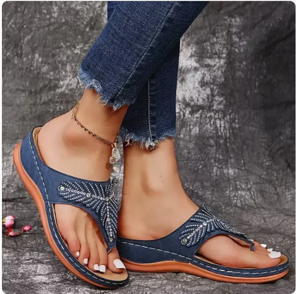 Womens Orthopedic Flip Flop Sandals Cushioned