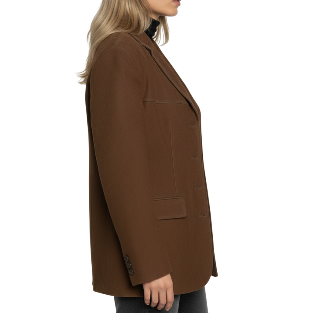 Womens Oversized Suede Coat