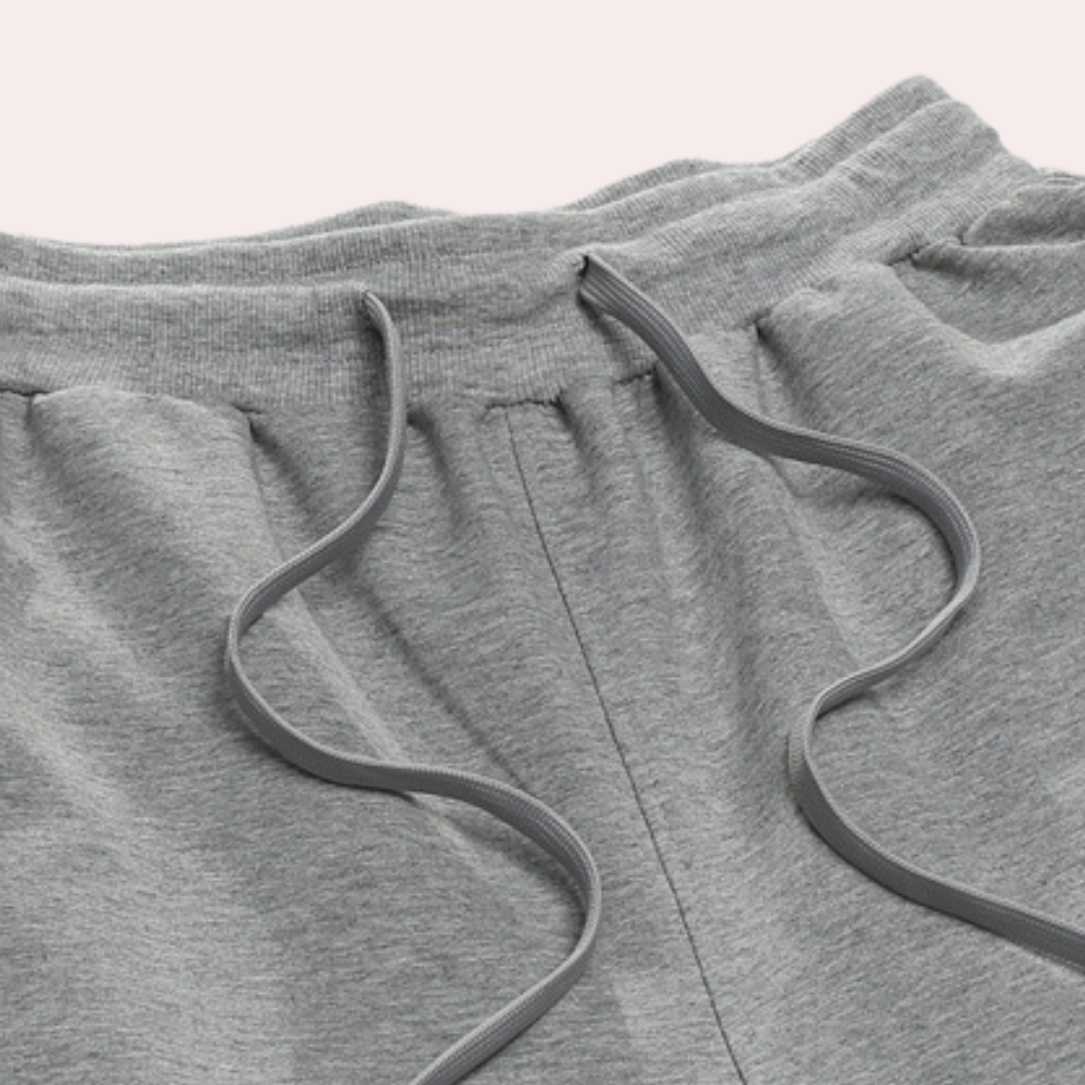 Men's Sweatpants With Elastic Waist And Straight Leg