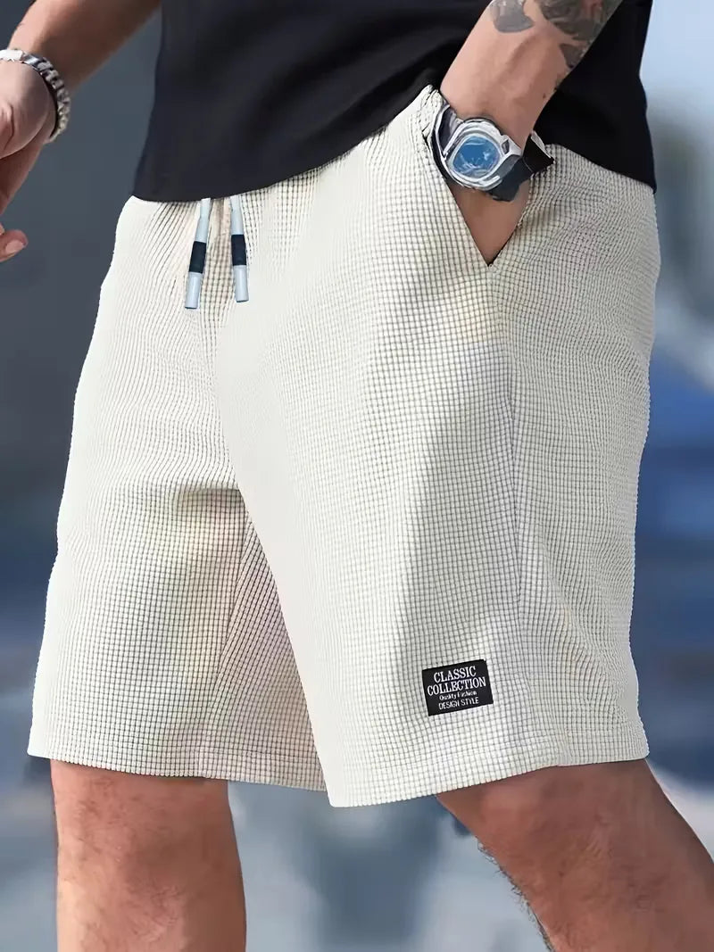 Mens Casual Drawstring Shorts Side Pockets
