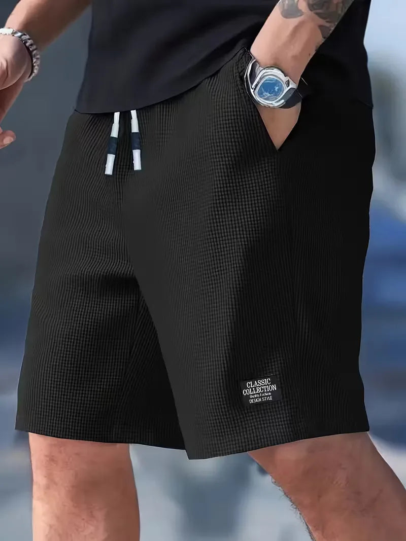 Mens Casual Drawstring Shorts Side Pockets