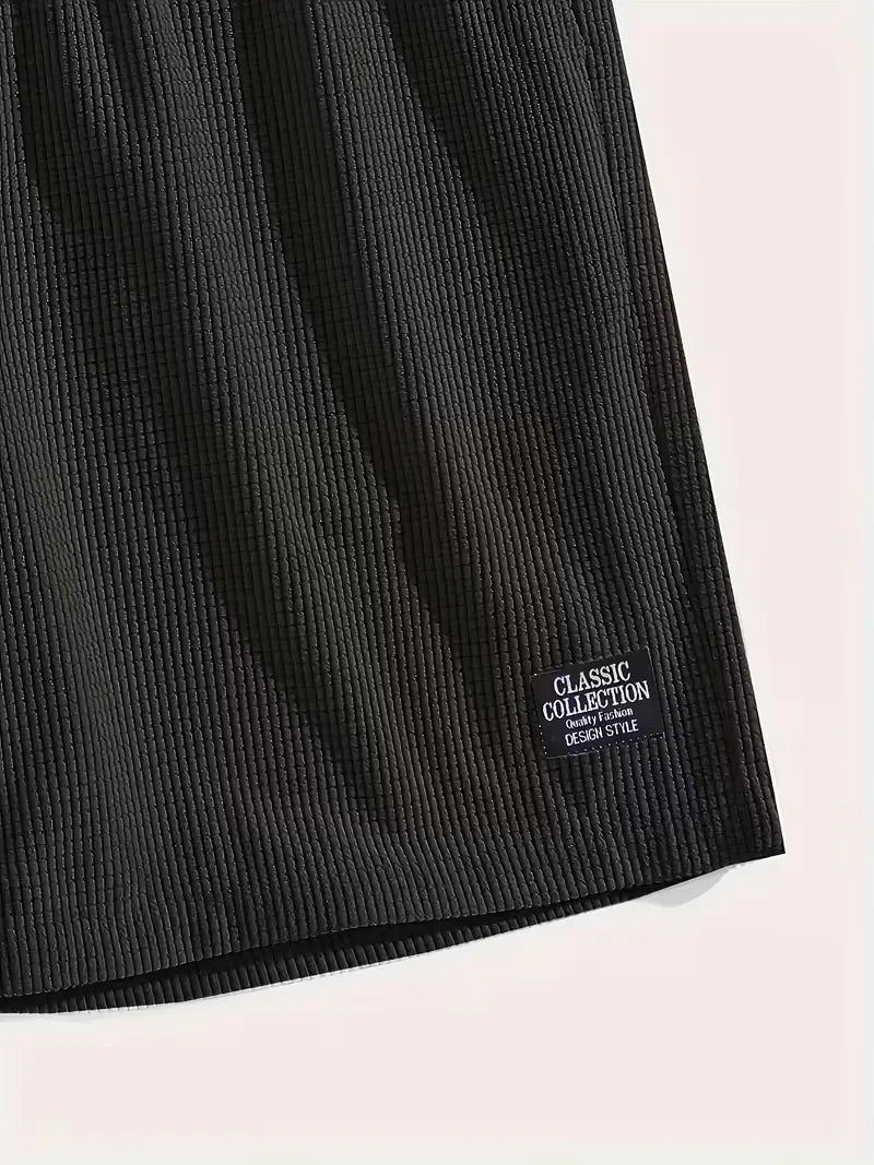Mens Casual Drawstring Shorts Side Pockets