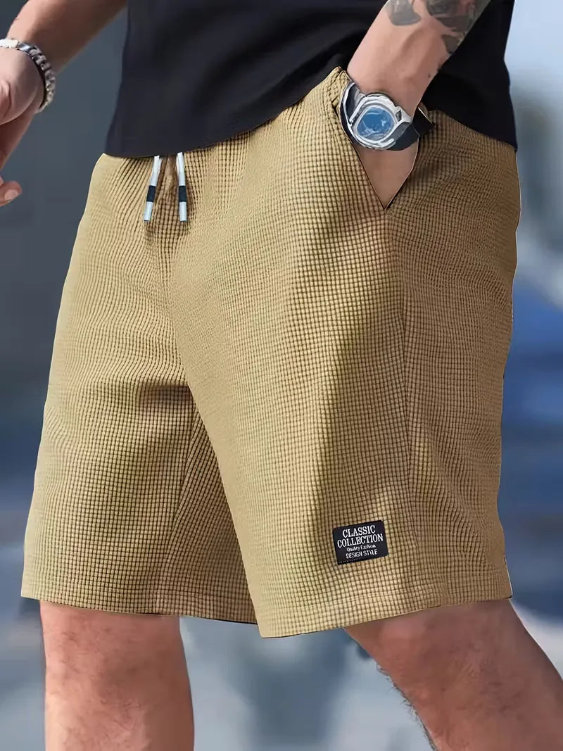 Mens Casual Drawstring Shorts Side Pockets