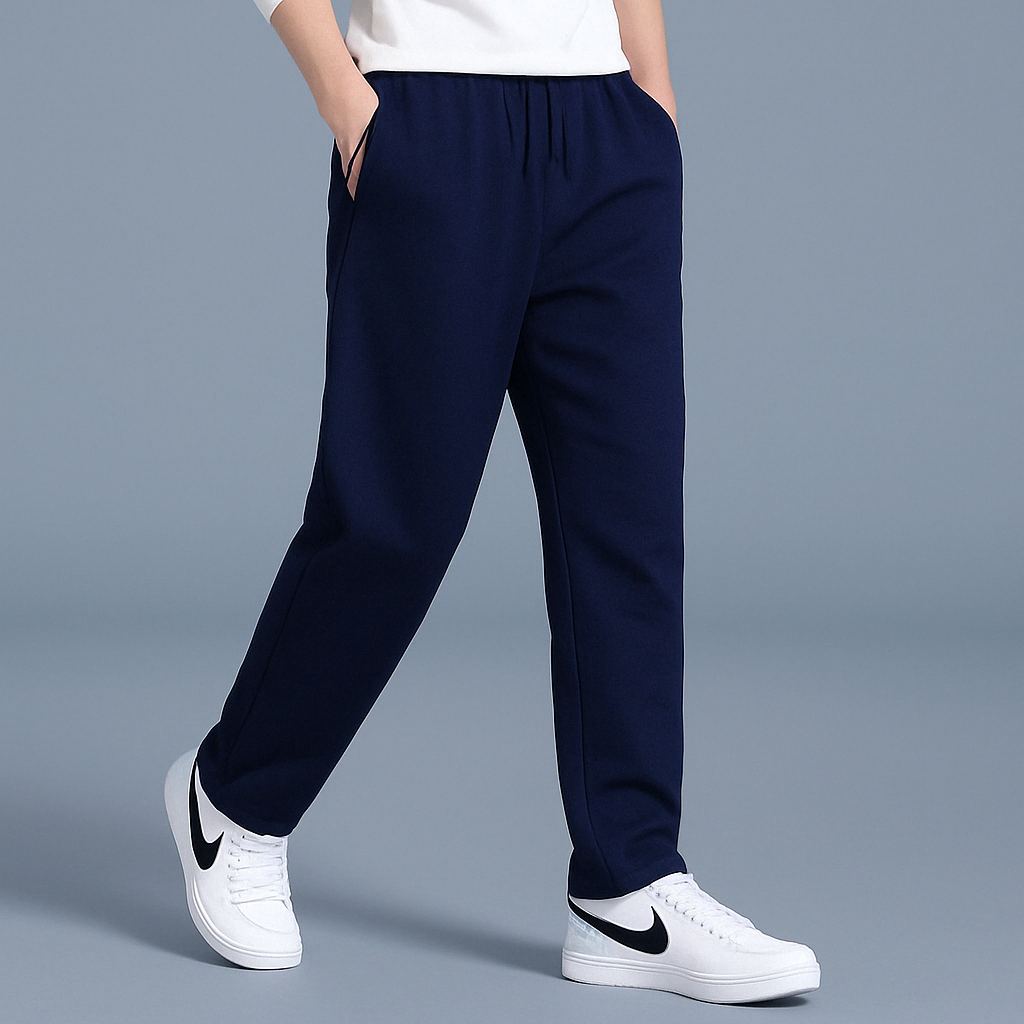 Men's Sweatpants With Elastic Waist And Straight Leg