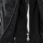Women's Faux Leather Jacket Hooded Water Repellent