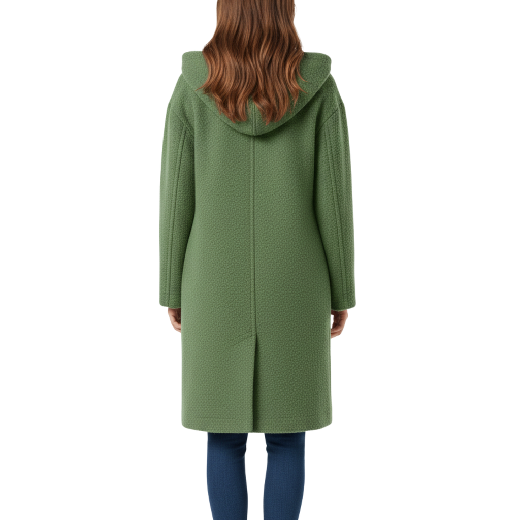 Womens Hooded Wool Blend Coat