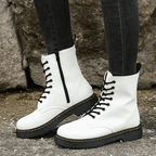 Women's Boots Lace Up Side Zip Rubber Sole Comfort