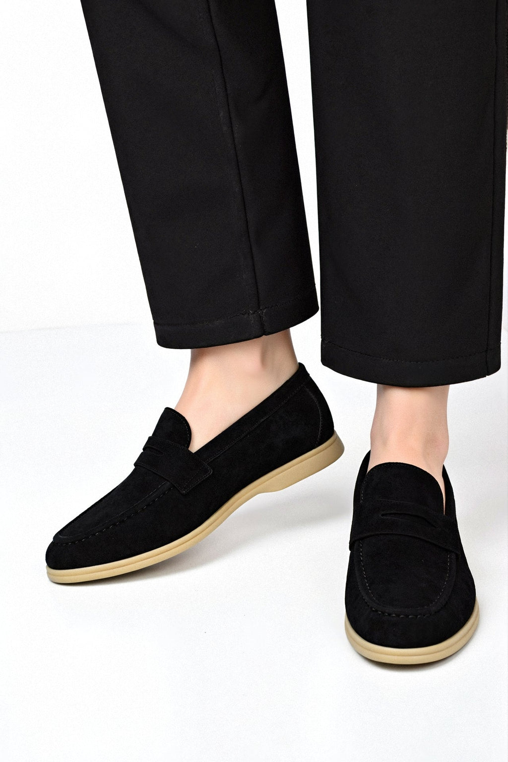 Mens Beige Loafer Slip On Two Color