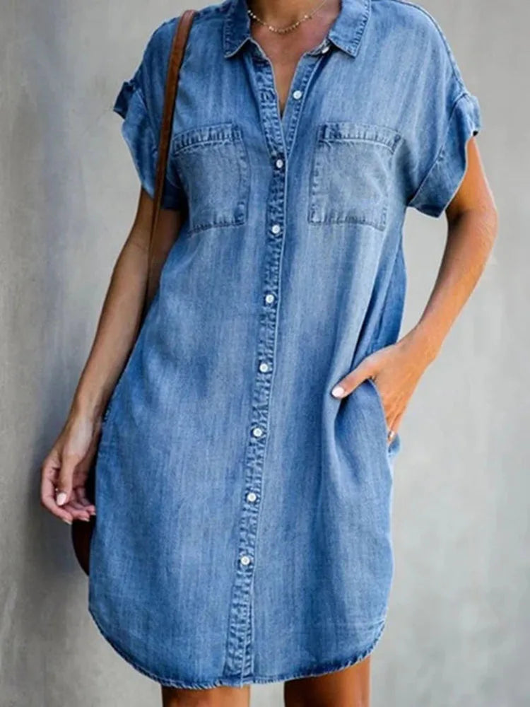 Denim Shirt Dress Relaxed Fit