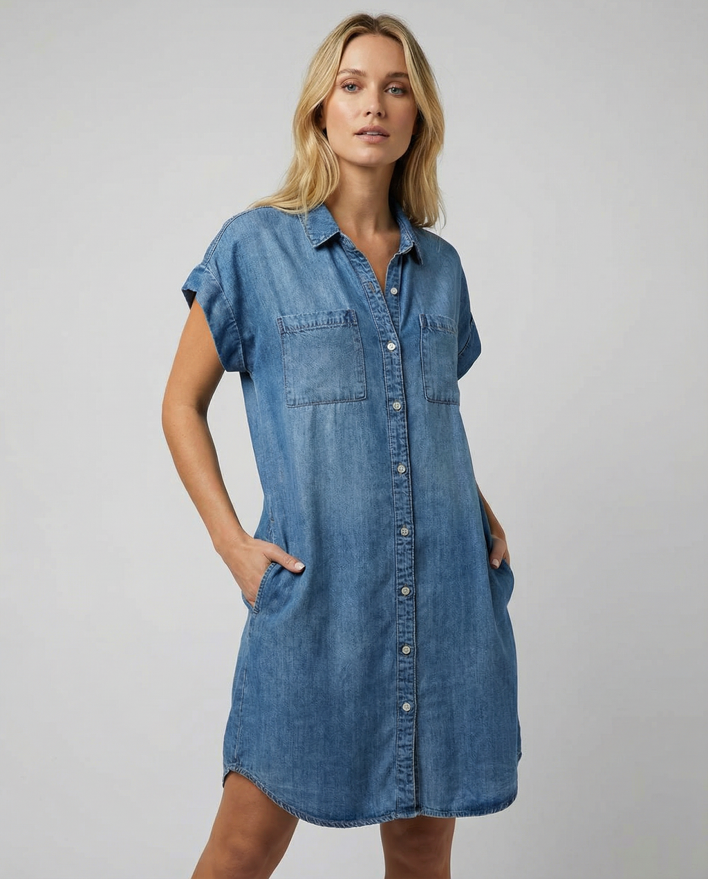 Denim Shirt Dress Relaxed Fit