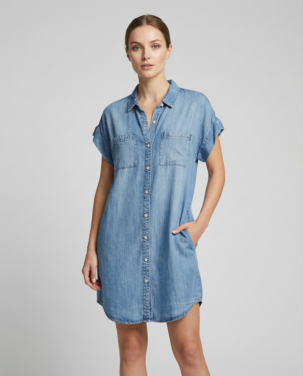 Denim Shirt Dress Relaxed Fit