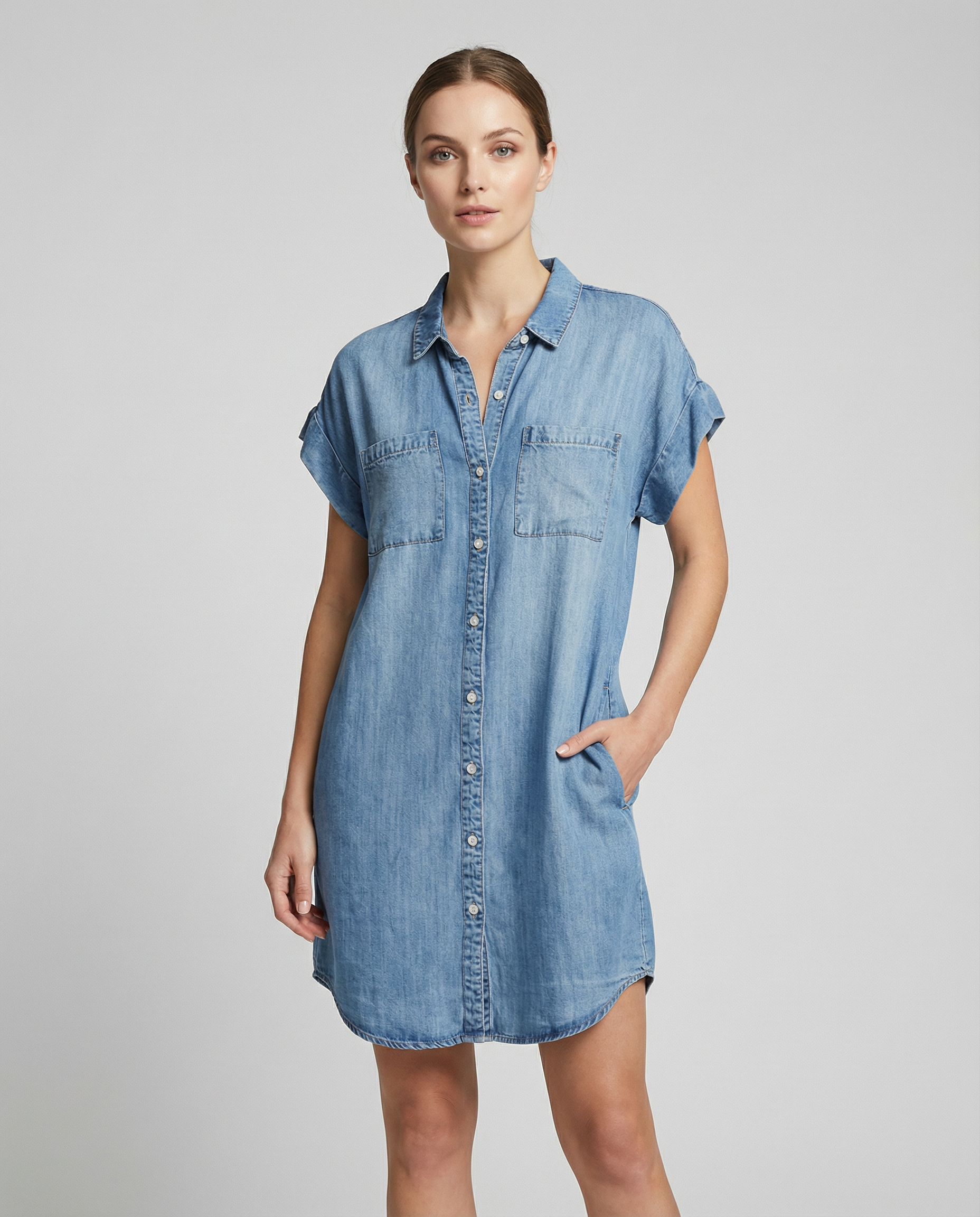 Denim Shirt Dress Relaxed Fit