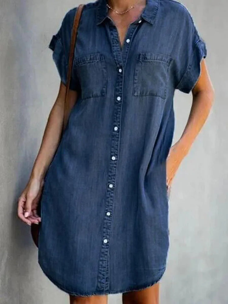 Denim Shirt Dress Relaxed Fit