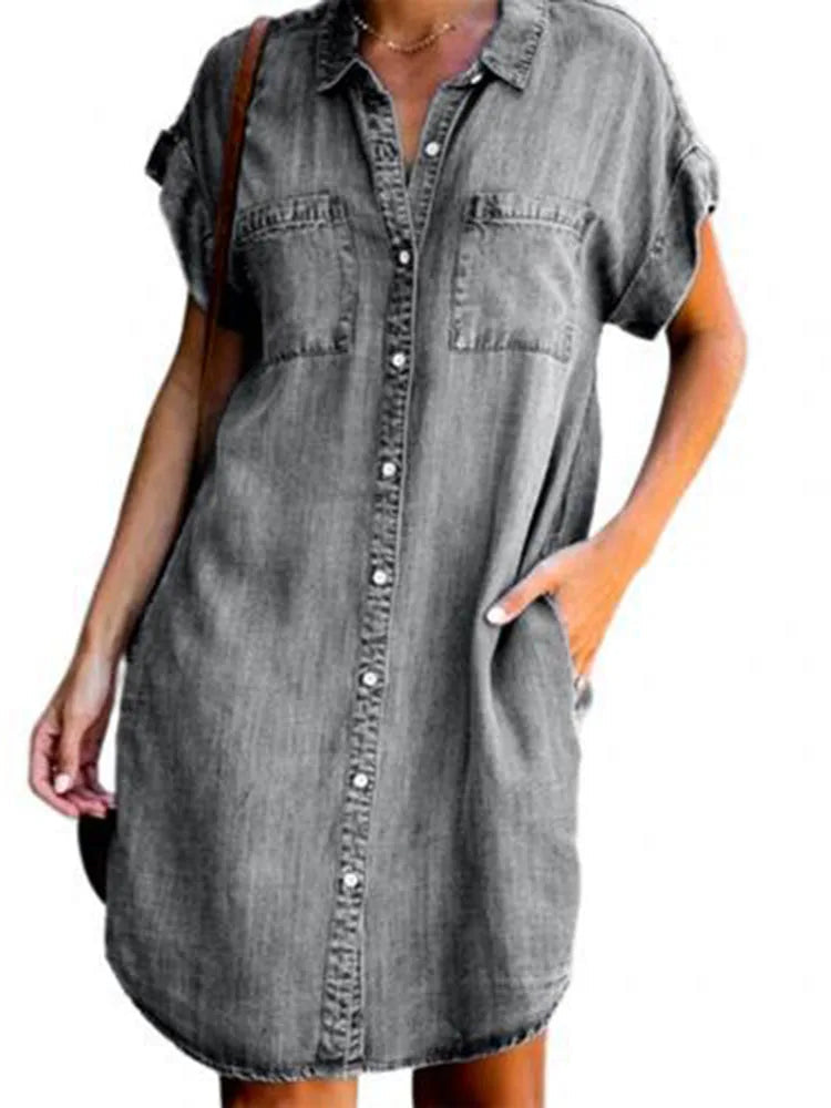 Denim Shirt Dress Relaxed Fit