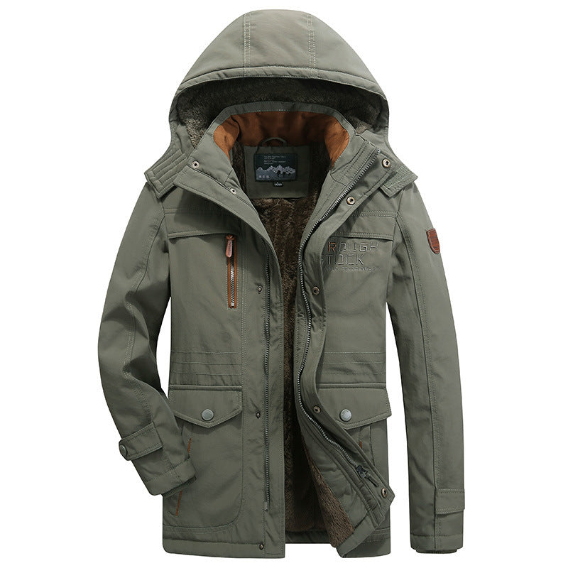 Wind Water Repellent Parka Hooded Lined Winter Jacket