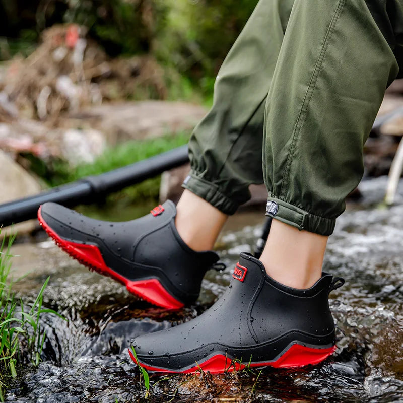 Waterproof Ankle Boots Slip Resistant Pull On Rain Chelsea