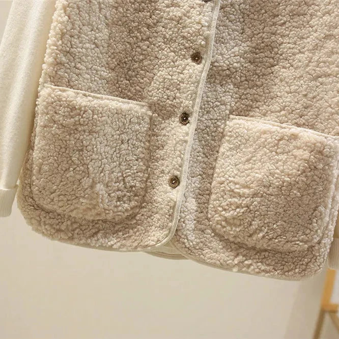 Soft Teddy Vest Buttoned