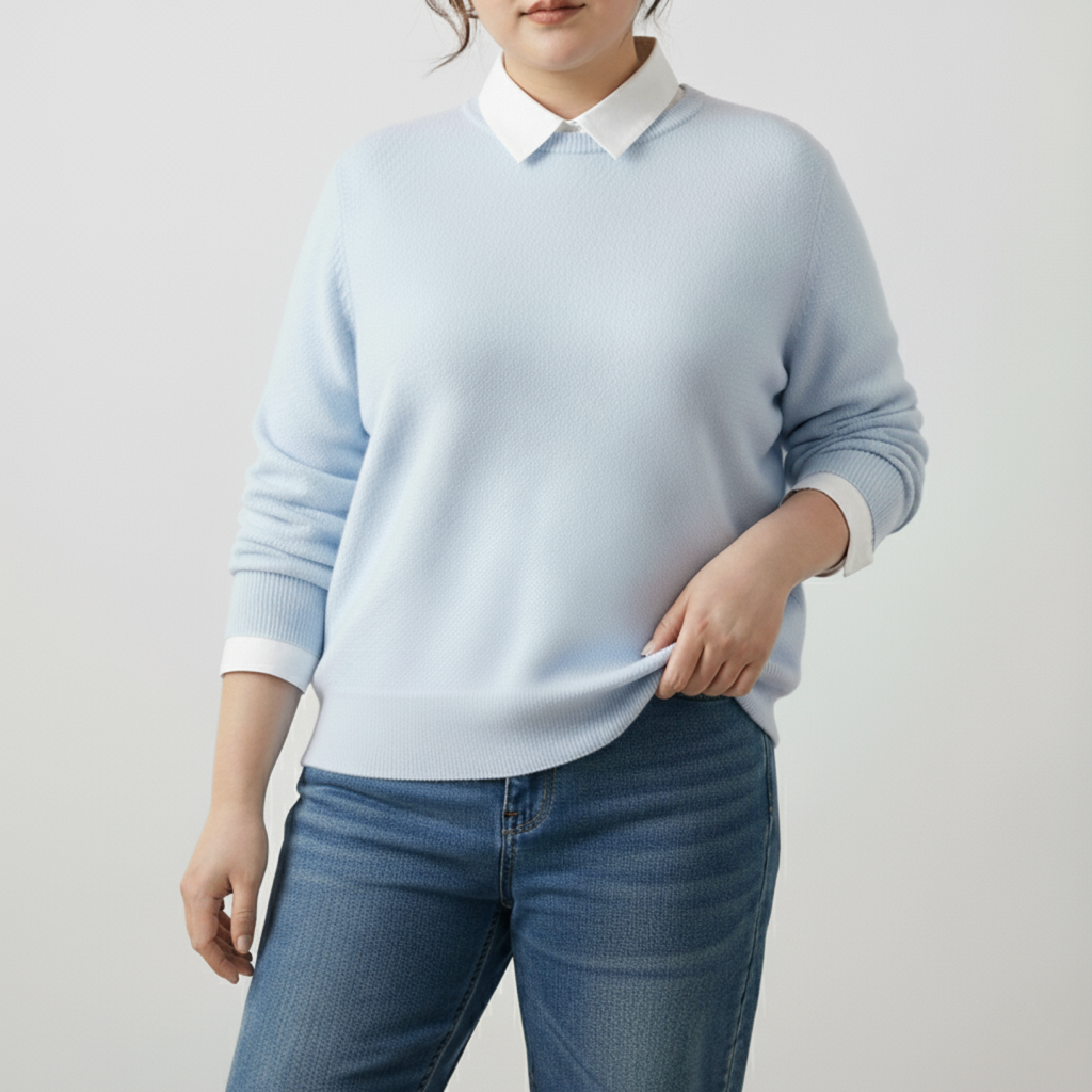 Women's Classic Knit Sweater Elegant Plus Size Timeless