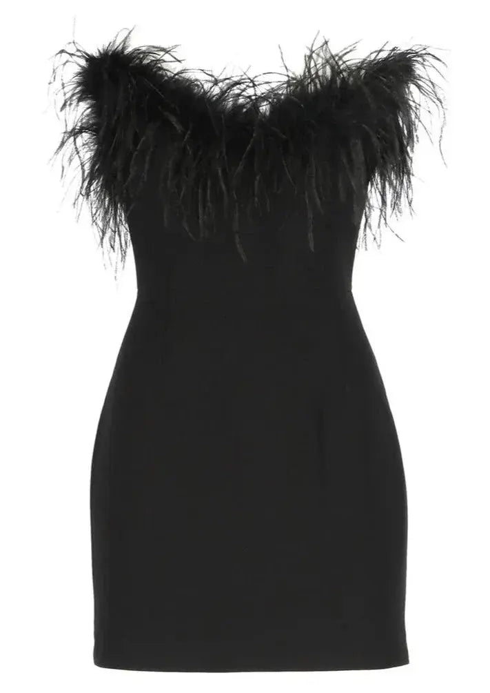 Black Elegant Party Mini Dress