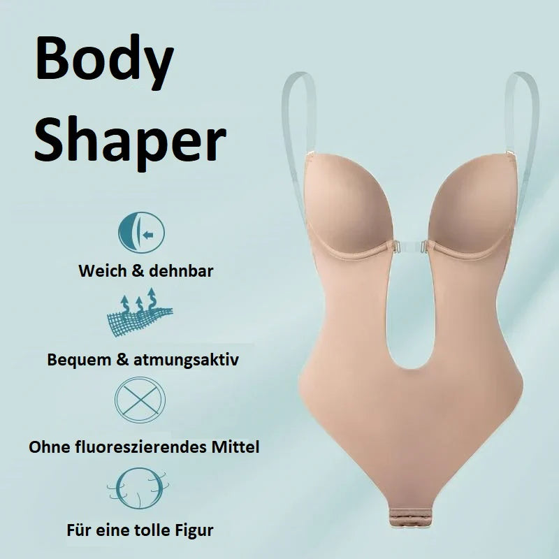 Backless Bodysuit Bra Invisible Support