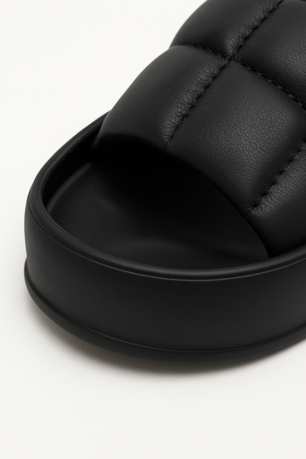 Sheepskin Leather Platform Sandals