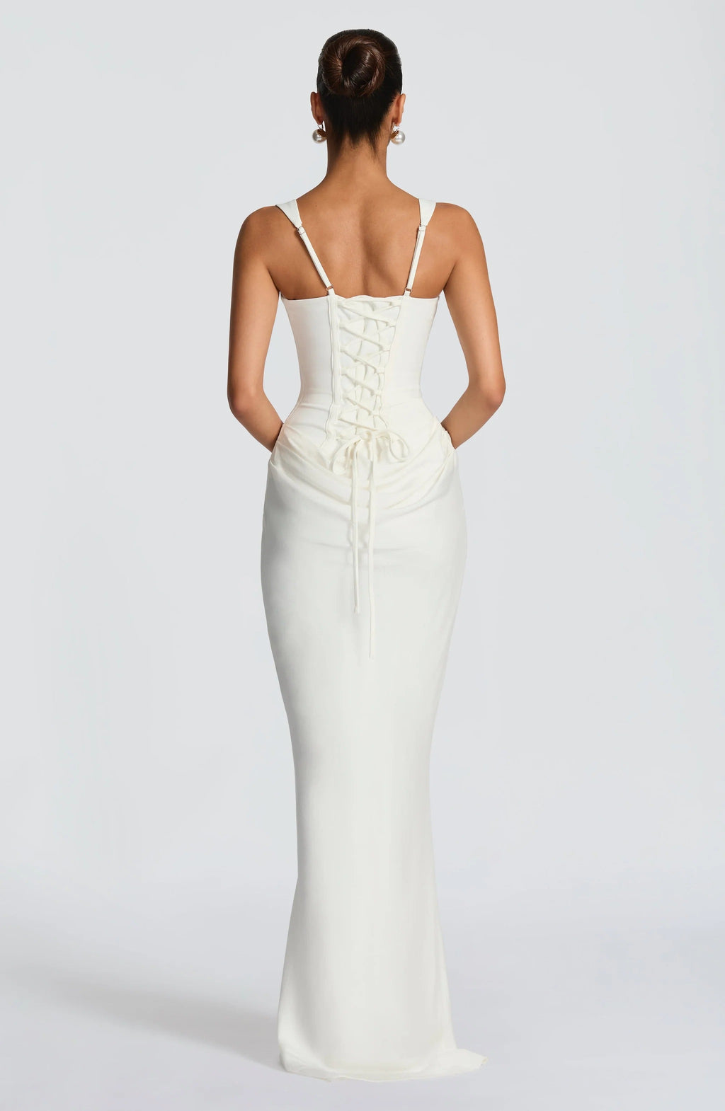 Sleeveless Bodycon Corset Maxi Wedding Guest Dress