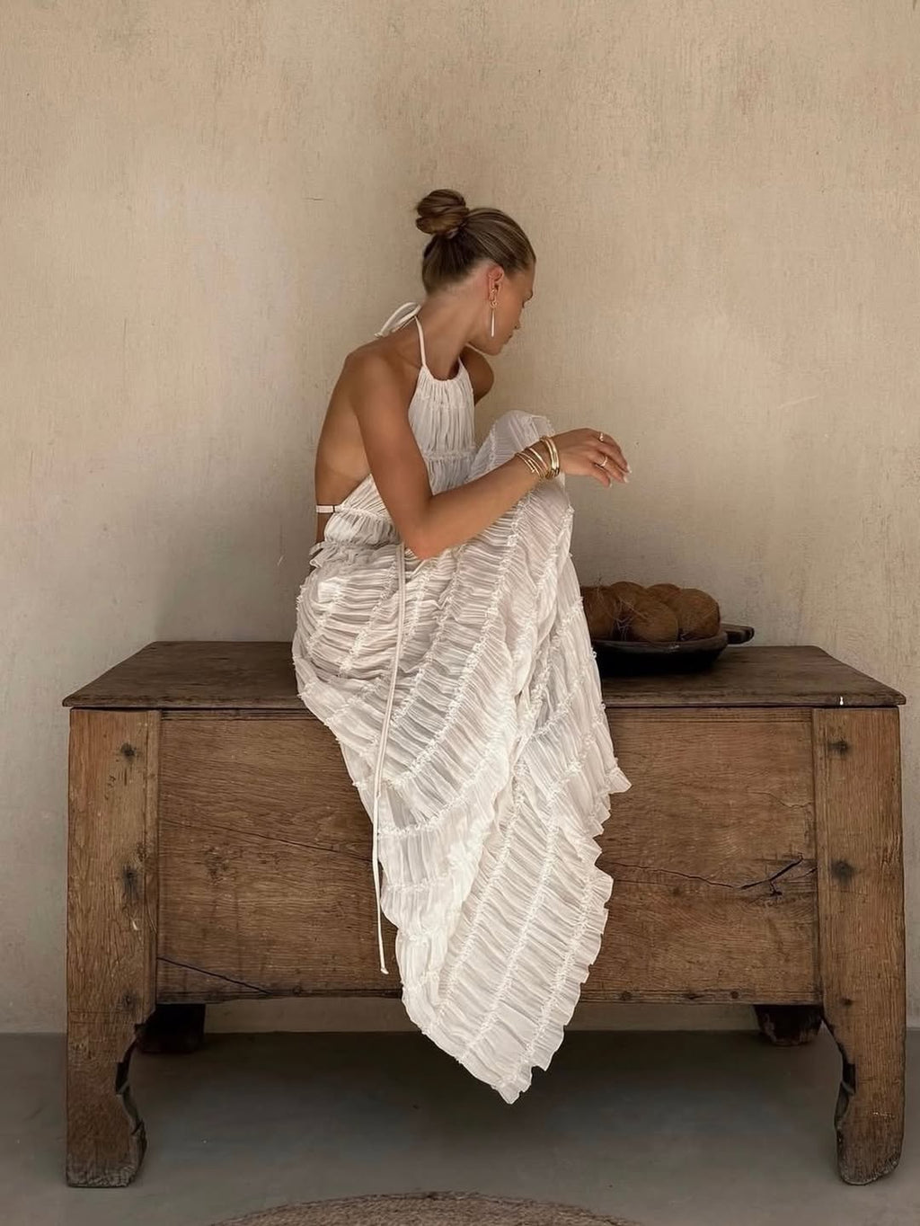 Bohemian Ruffle Summer Vacation Two-Piece Set