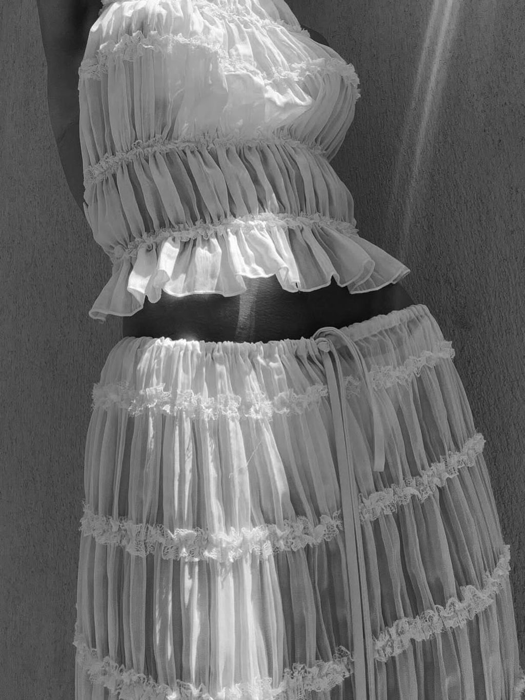 Bohemian Ruffle Summer Vacation Two-Piece Set