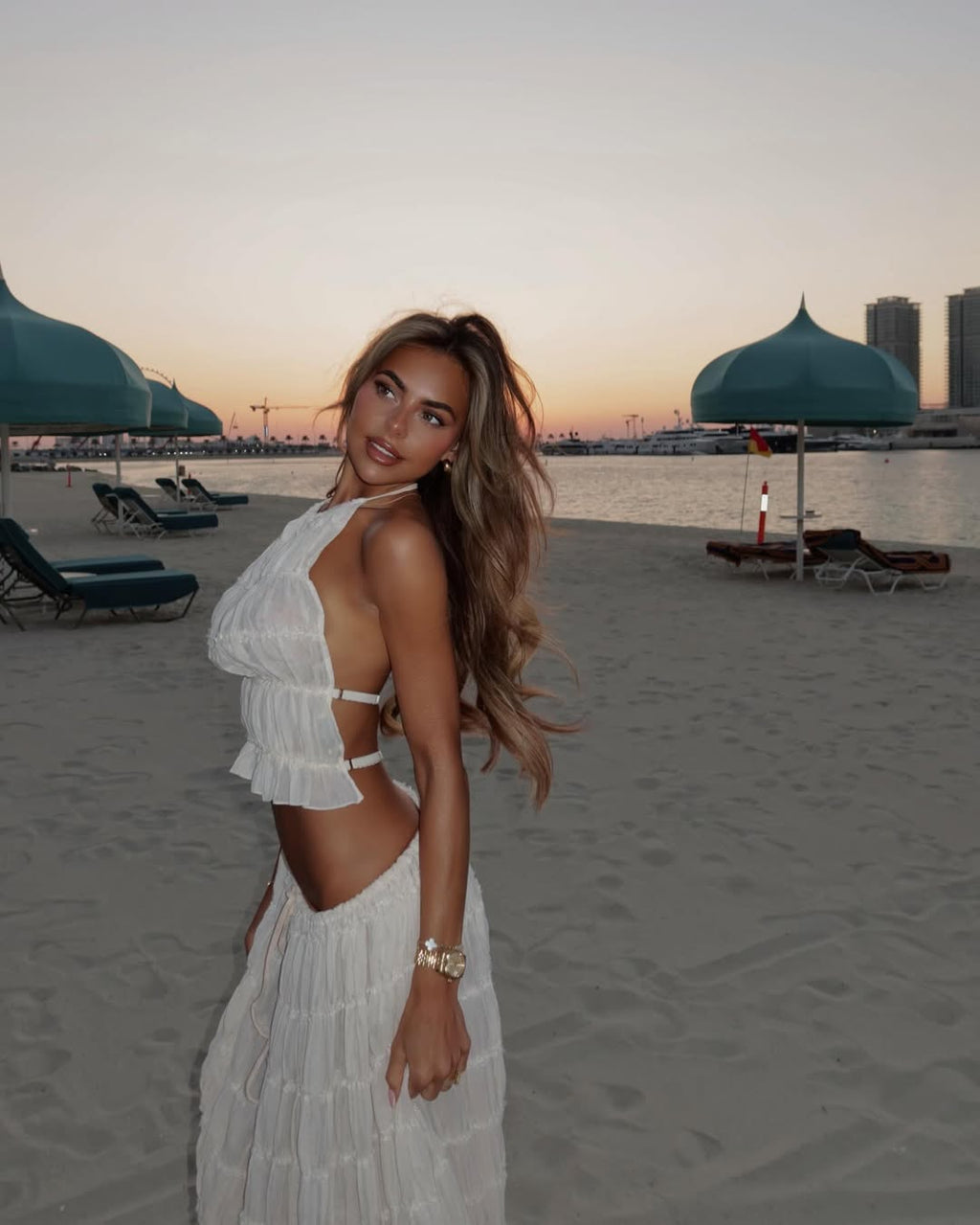 Bohemian Ruffle Summer Vacation Two-Piece Set