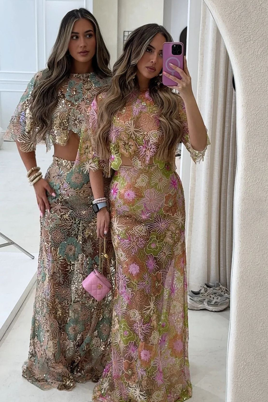 Embroidery Sequin Summer Party Two-Piece Set